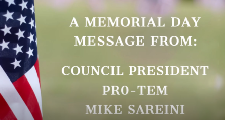 Memorial Day Message From Councilman Sareini